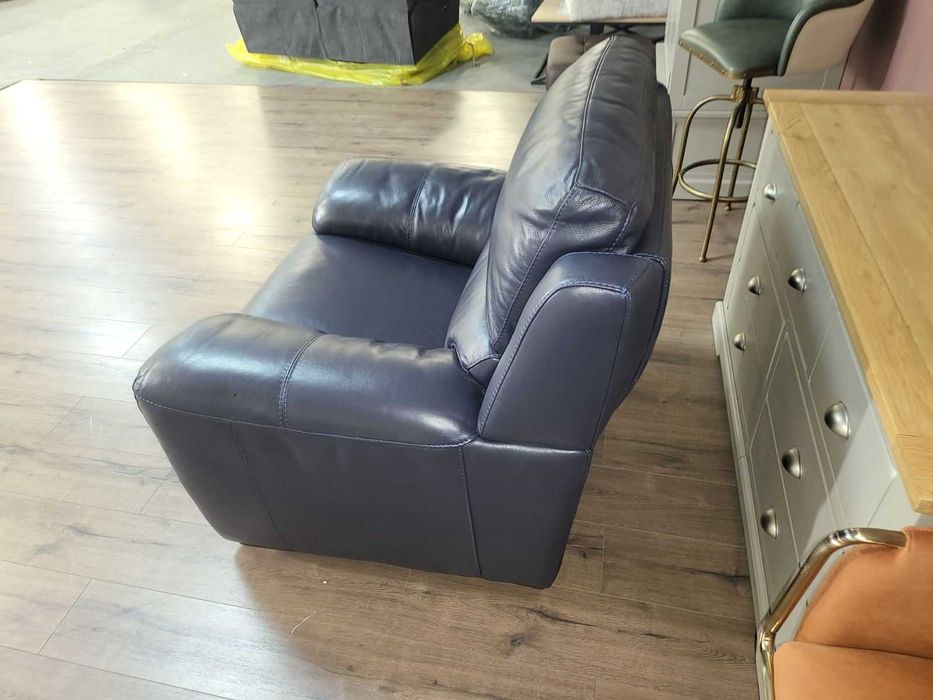 Син кожен фотойл