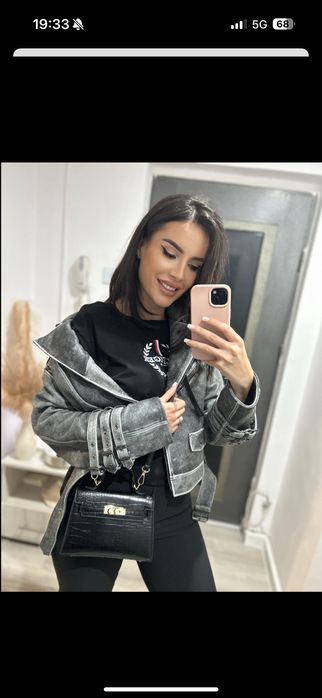 Vand geaca din piele naturala model actual 800 lei