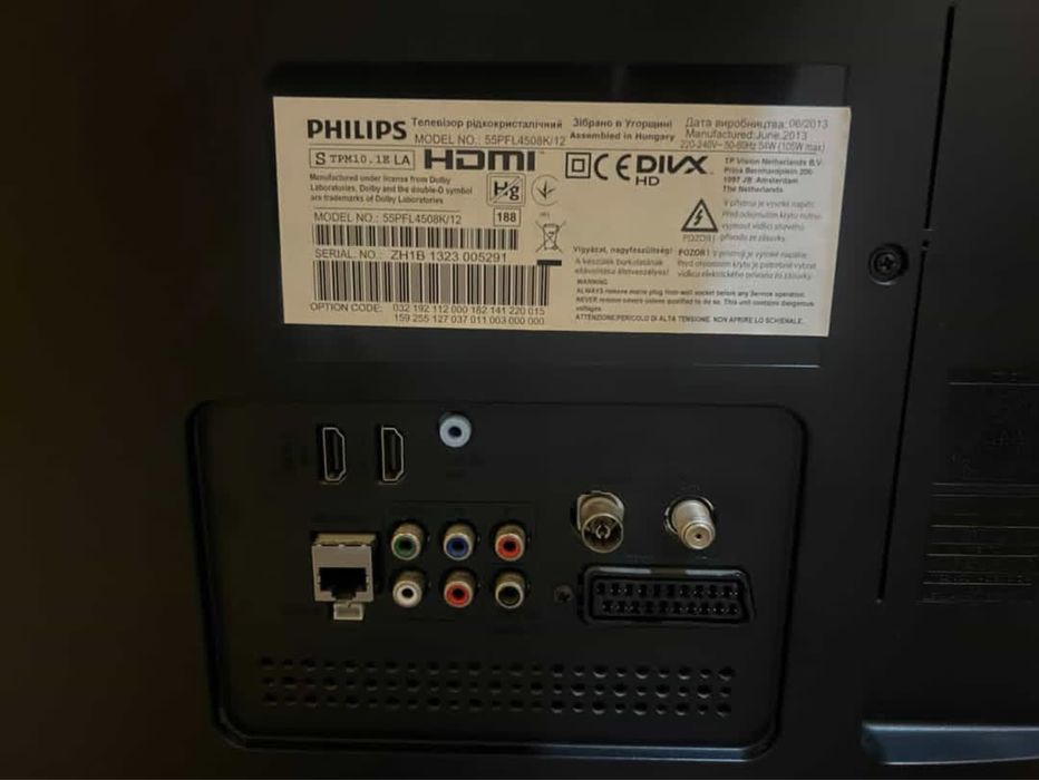 Philips 55” LED Smart TV със стойка за стена