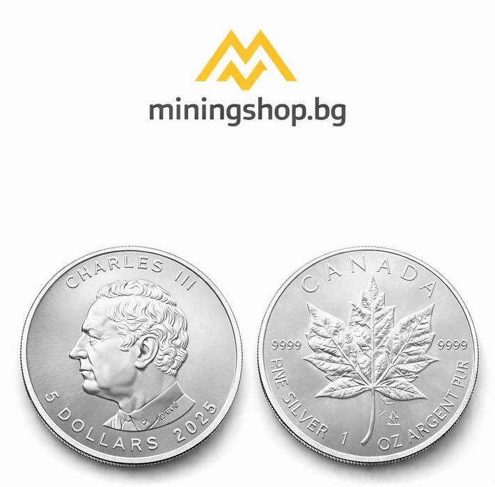 Сребърна монета КАНАДСКИ КЛЕНОВ ЛИСТ 1 oz  Ag 9999