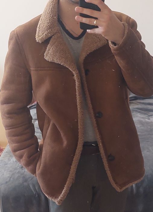 Яке ZARA кожа велур