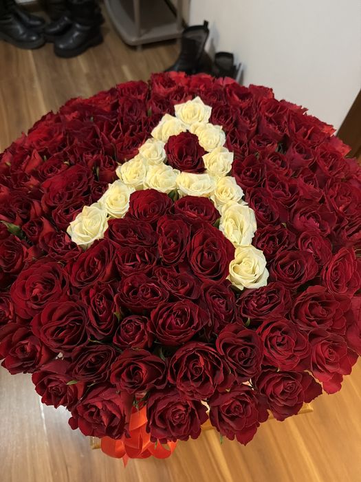 Букет с именем,цветы