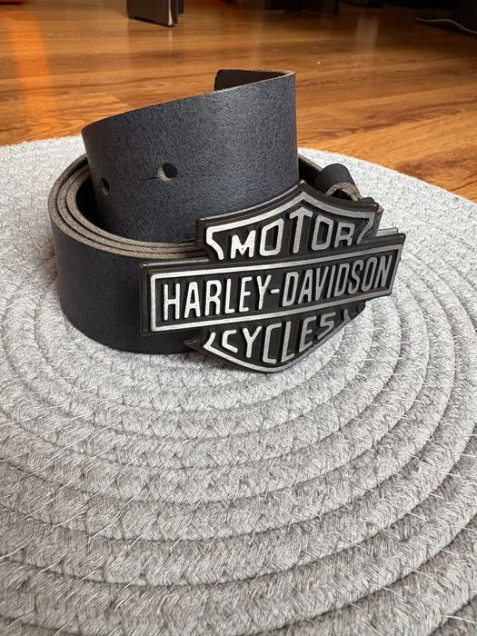 Чисто нов колан от естествена кожа Harley Davidson с голяма катарама