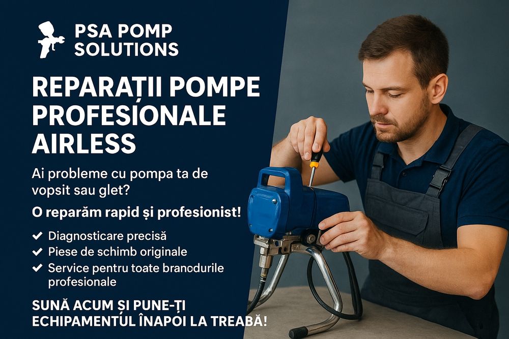 Reparații pompe airless var/glet