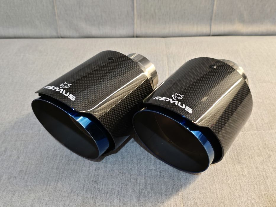 Tips evacuare auto carbon Remus inox finala ornament toba BMW VW Ford