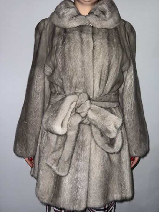 Blana natural vizon silver saga mink S-L noua