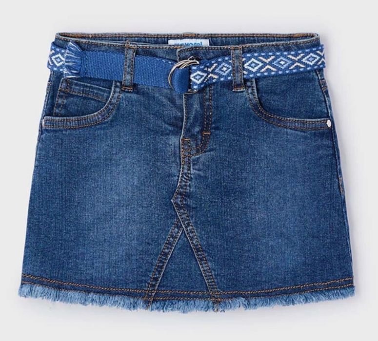 Нова детска дънкова пола Mayoral с колан 104см с етикети