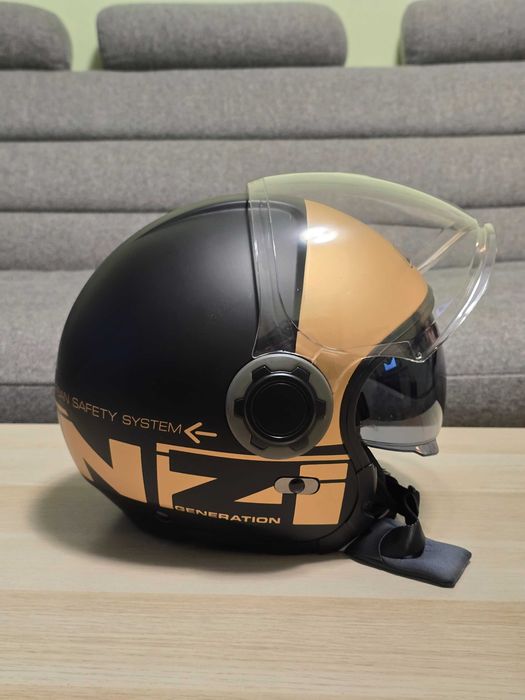 Casca moto NZI open face jet 3XL cu ochelari soare integrati