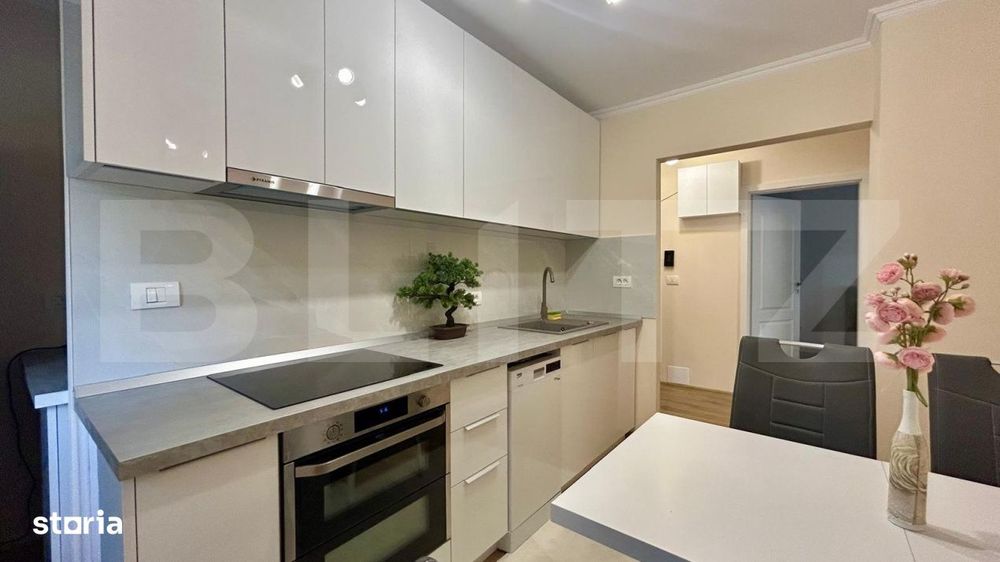 Apartament prima inchiriere, 3 camere, 64 mp, loc de parcare, zona Nuf