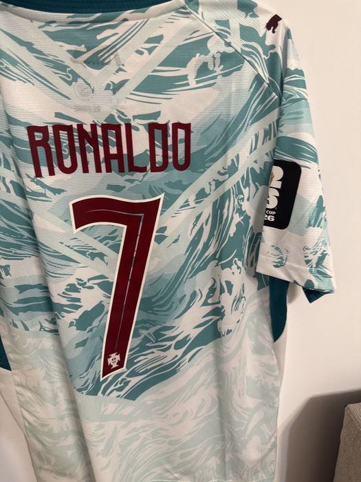 Tricou Ronaldo Portugalia away alb cupa mondiala 2026
