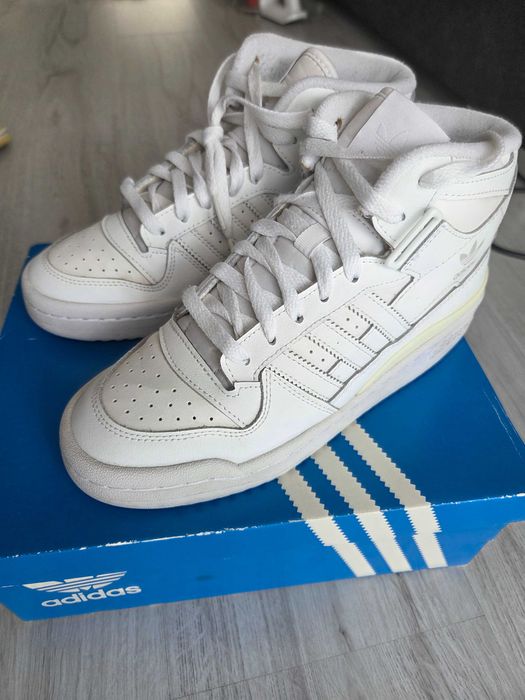 Adidas Forum Mid J albi, marime 37 1/3