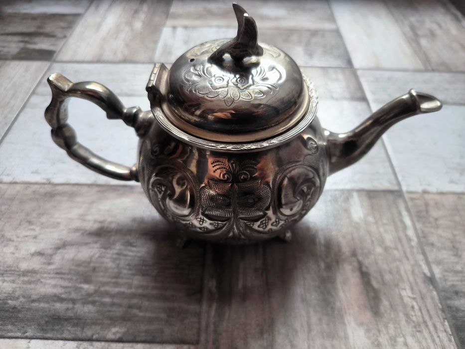 Старинен посребрен английски чайник/teapod - Антикварна стойност