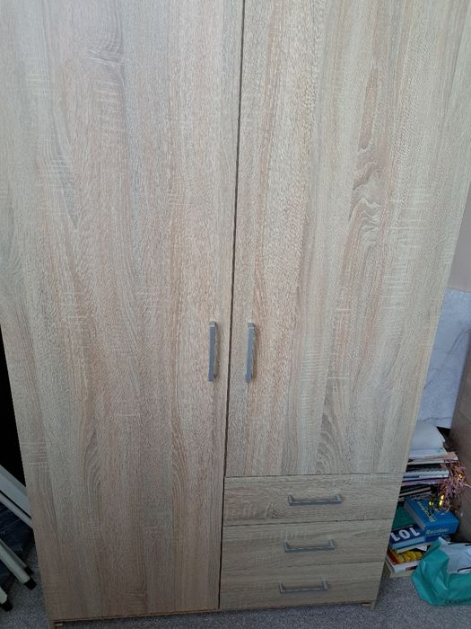 Легло персон и половина с Матрак,  Двукрклен Гардероб, Нощни шкафчета