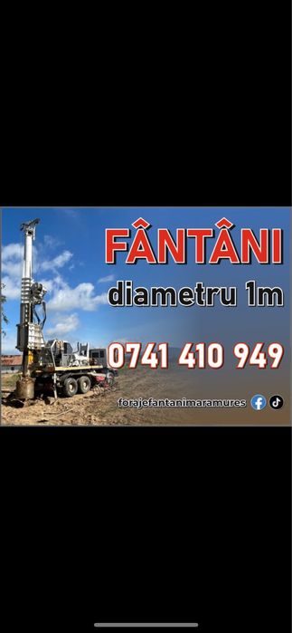 Foraje Fantanani diametru 1 m