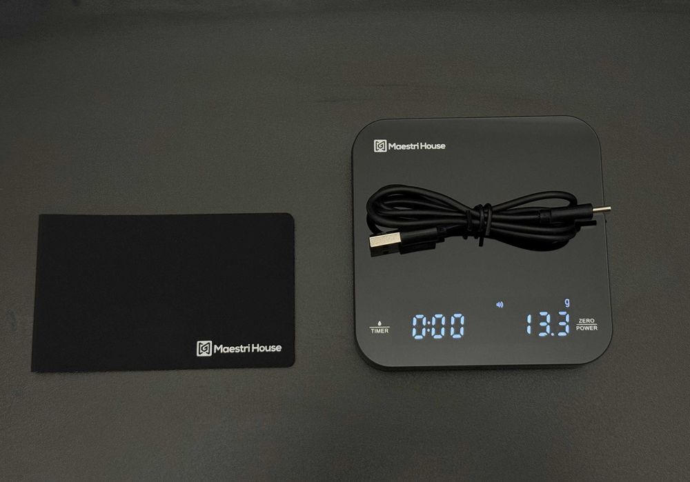 Cantar de cafea/barista/bucatarie - Maestri House K-112/S1G Alb/Negru