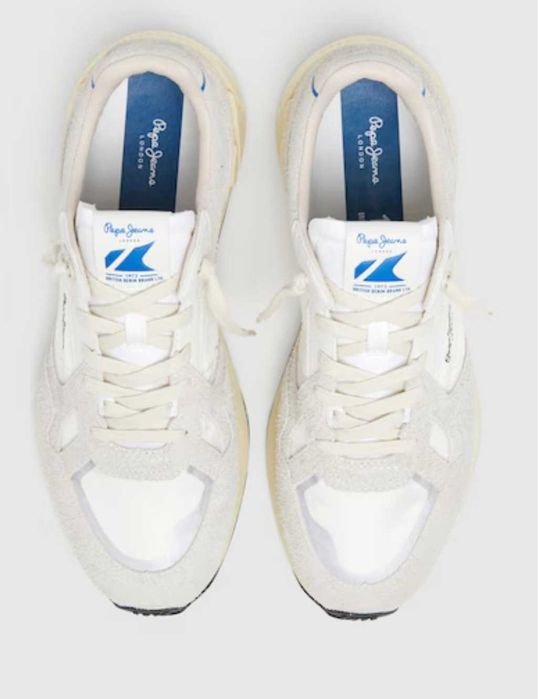 Скосени спортни обувки от велур и текстил Pepe jeans london