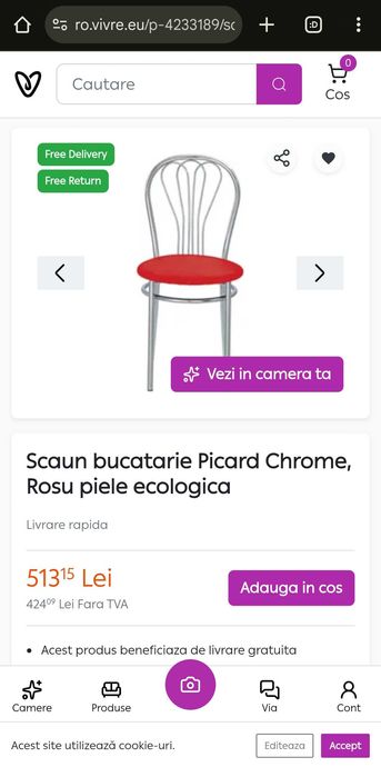 Scaune bucătărie profesionale Noi metal si mușama foarte groasă!