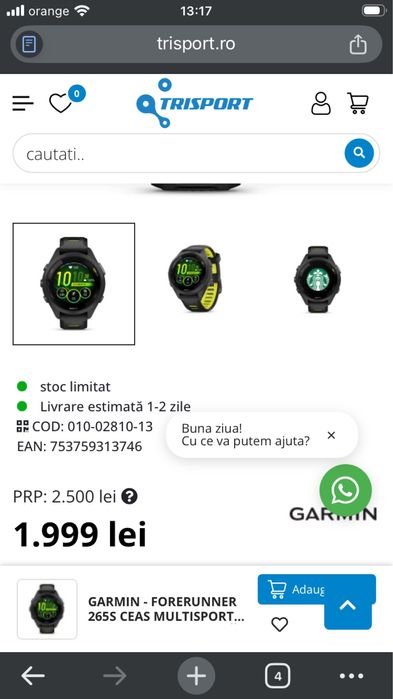 Garmin Forerunner 265S nou sigilat