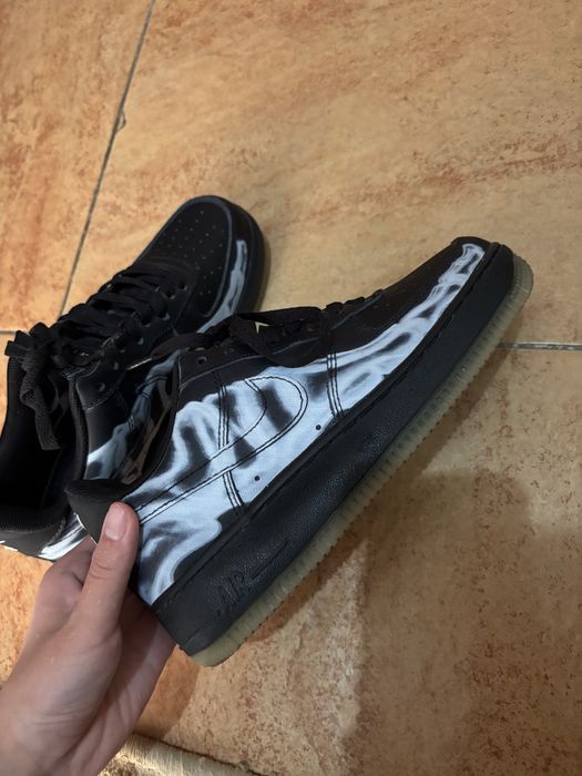 Кроссовки Nike Air Force 1 Black White Custom