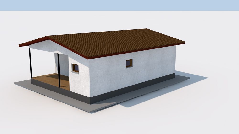 Vand case pe structura metalica modulare