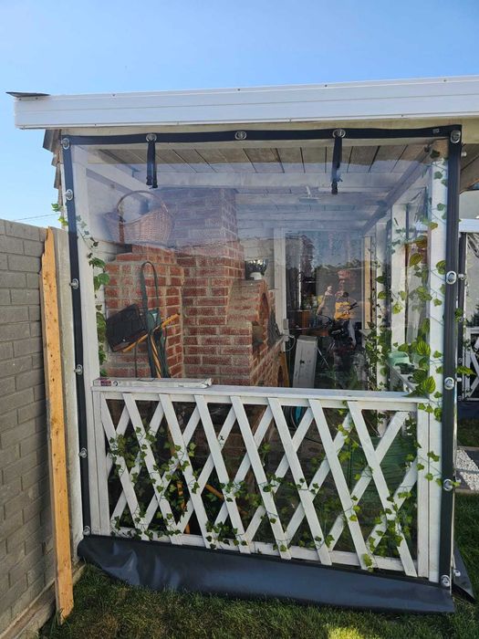 Inchidere terasa cu folie transparenta/rulou simplu /rulou casetat