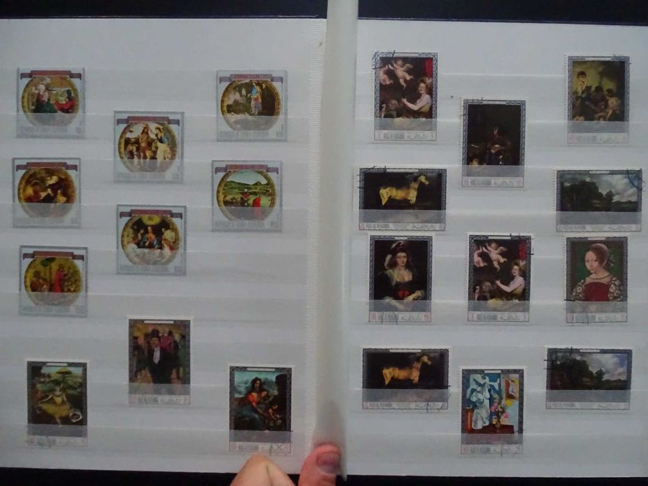 Clasor cu timbre tematice - Pictura (Lot 85)