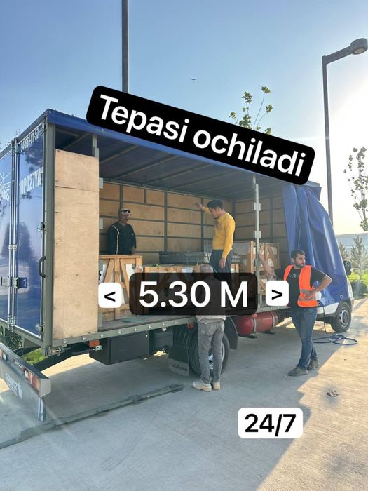 Yuk tashish xizmati gazel 5metr yoni , tepasi ochiq tez va arzon gazel