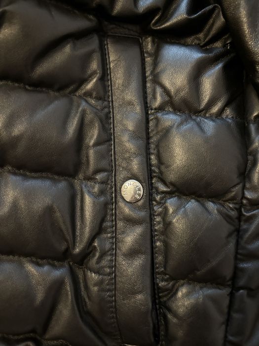 Geaca pt barbati Moncler- piele naturala, puf gasca