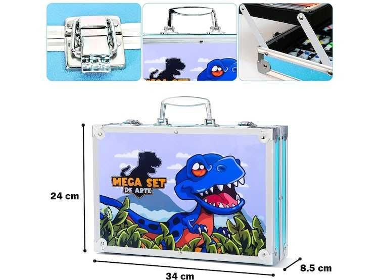 Set de pictura si desen pentru copii,Logit,145 de piese, Dinozaur