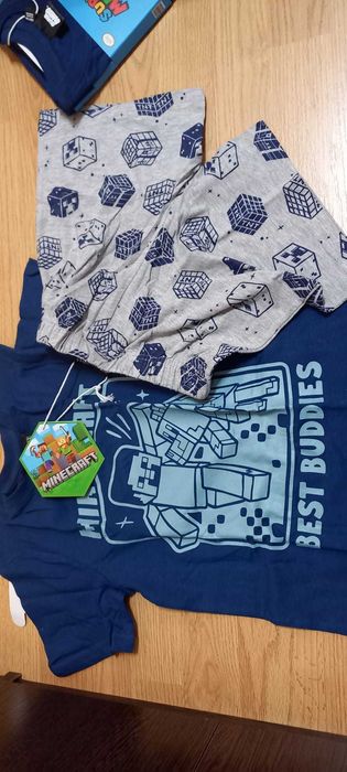 Pijama 6/8ani Minecraft/SuperMario,cu eticheta