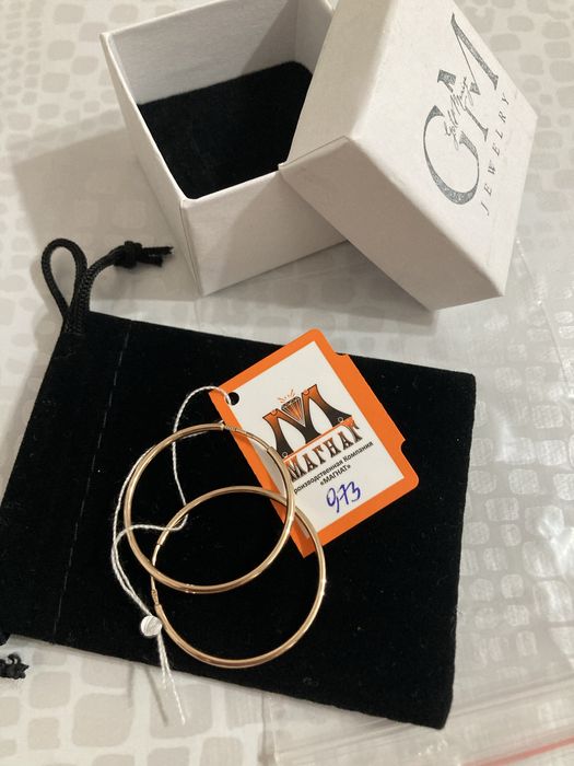 Золотые серьги конго новые