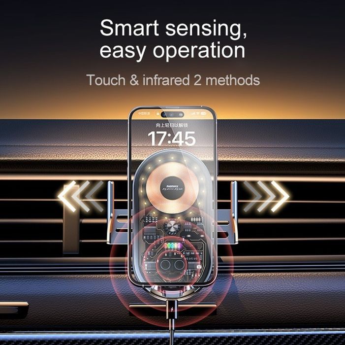 Remax RM-C17 Авто Держатель 15W Transparent for iPhone Samsung OPPO