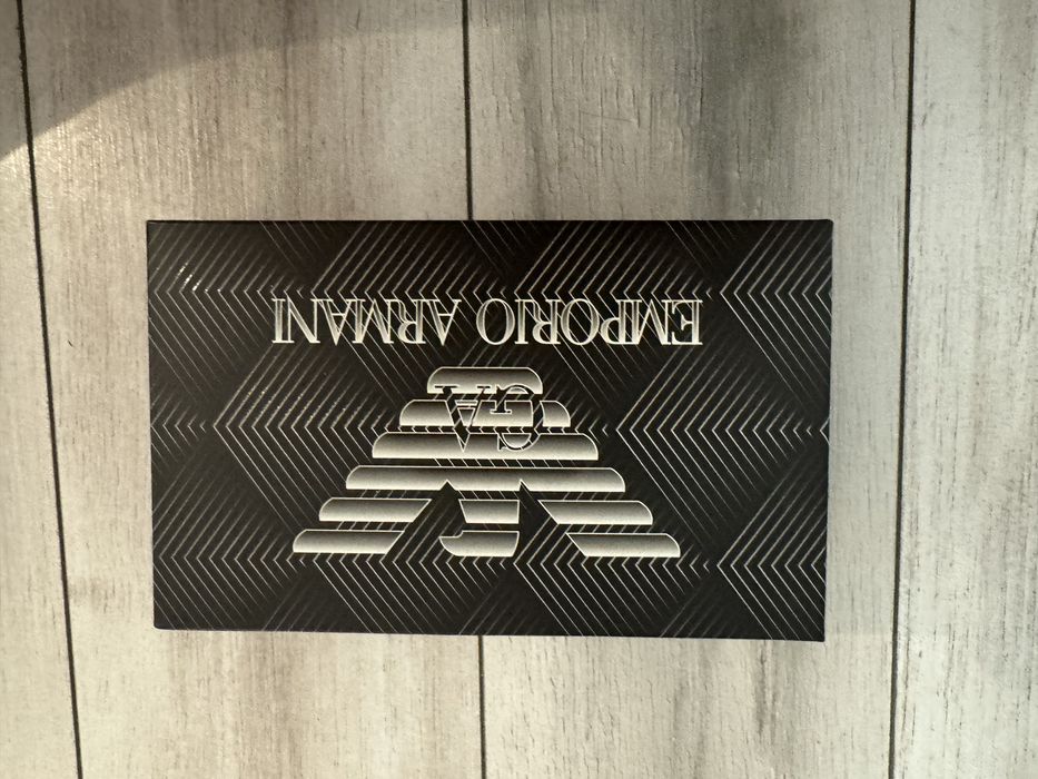 Set chiloti boxeri negri M barbat noi la cutie emporio armani