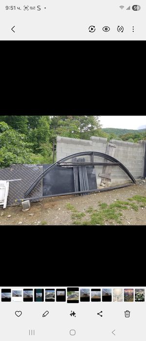 Сглобяема оранжерия 50кв.м ш.5м и д.10м