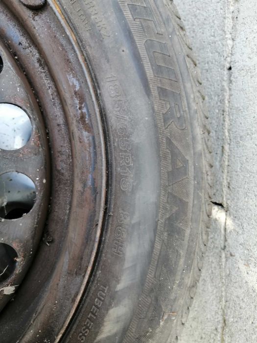 Set jante tabla R15 Opel  + capace roti Opel + roata rezerva slim