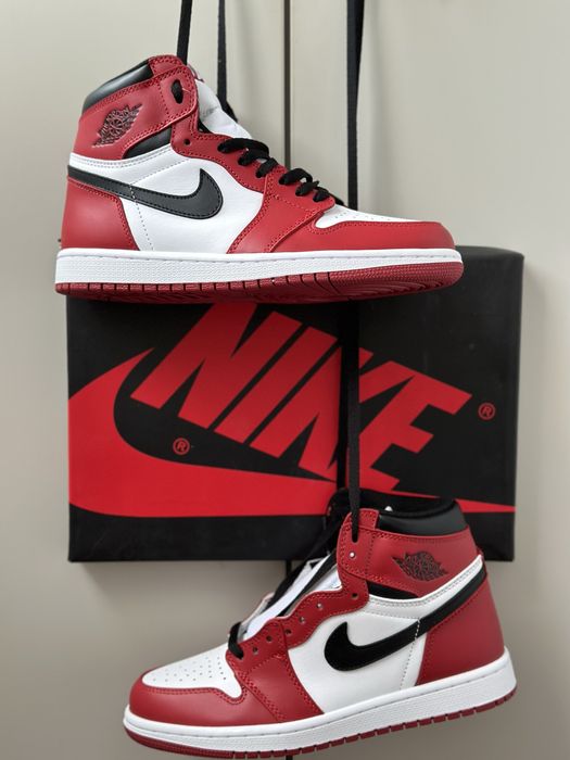 Adidasi |GHETE JORDAN1 CHICAGO Alb-Rosu |Model nou Adidasi Baieti|Fete