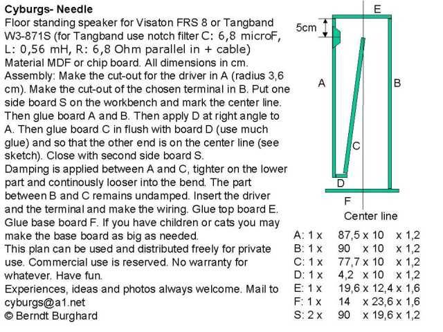 Тонколони за ентусиасти проект Cyburgs Needle ''Игли'' с говорители Visaton