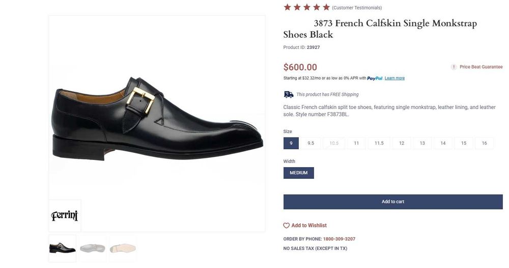 Pantofi monk 40 40.5 de lux Cordwainer NOI lucrati manual negru