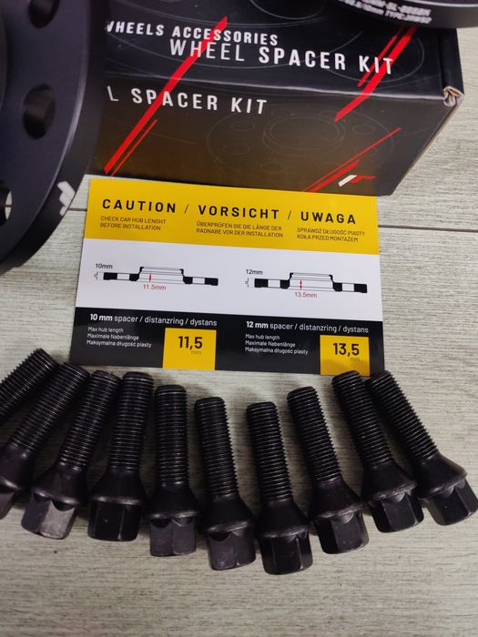 Distantieri 1cm/10mm Audi/Mercedes distantiere JR + prezoane lungi