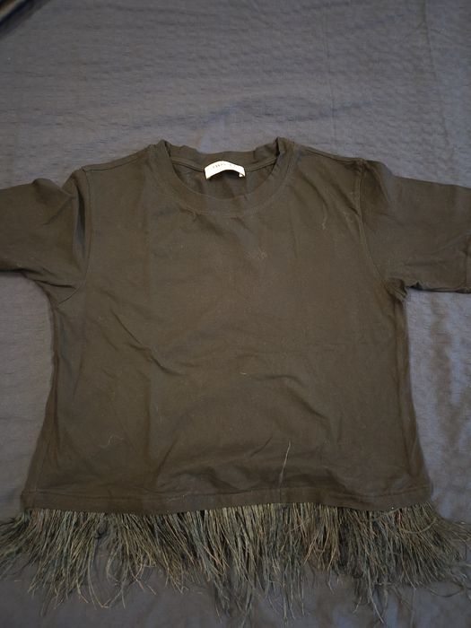 Черна памучна тениска