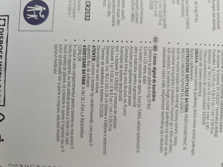 Cantar digital pentru bucătărie