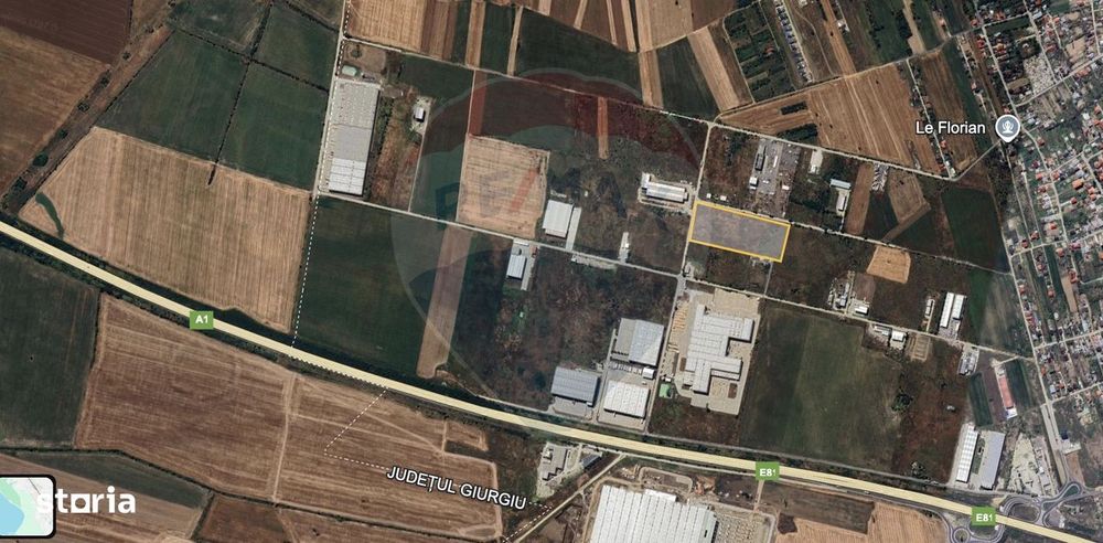 Teren Industrial 3ha/ Autostrada A2 Km 23/Dubla deschidere