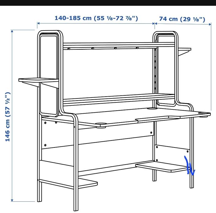 Birou gaming ikea fredde