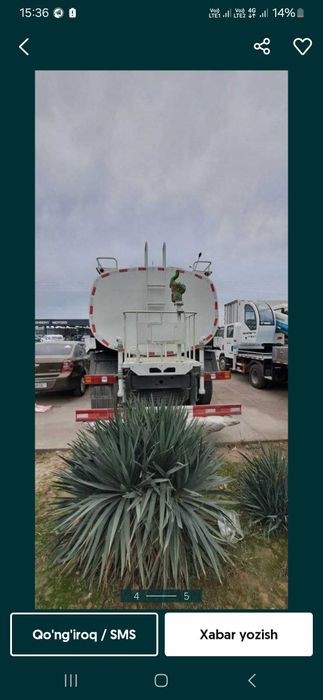 ВОДОВОЗ SHACMAN L3000 (15 кубли) сотувда бор.
Кредит хамда Лизинг орка