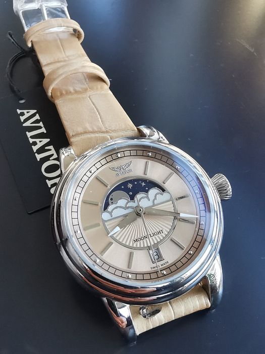 Ceas Aviator Moonflight Quartz Nou!
