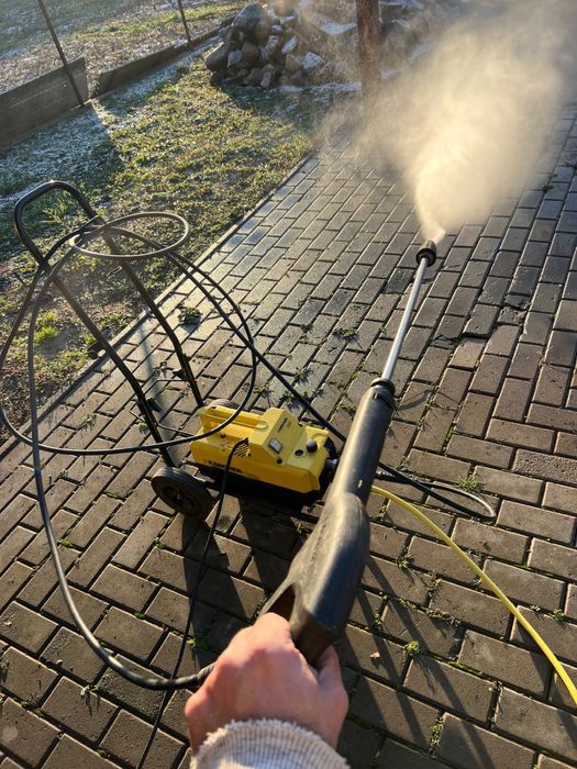 Jet Karcher Lance Inox Rotativa K 695 Presiune 140Bari Complet cu Pistol Furtun Cupla Rapida Carucior cu roti mari