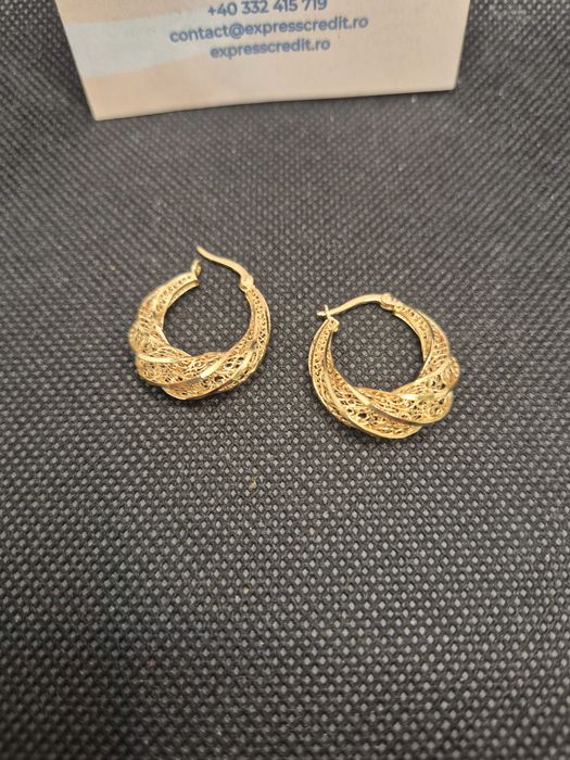 Cercei aur 14K 2.93g (50173 Ag11 Piata Nicolina) Garantie 2 ani!