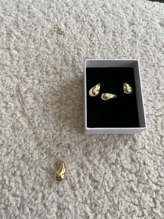 Комлект с диаманти и комлект италианска изработка 14к злато