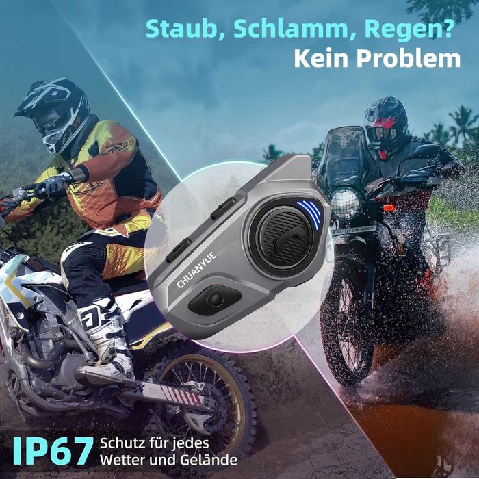 Интерком CHUANYUE X2 за 4 човека Bluetooth 5.4 Запечатан, 1200м О