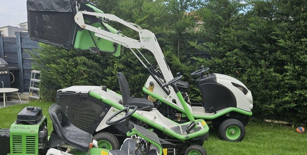 Oferta 2 utilaje tractoras tuns iarba gazon Etesia